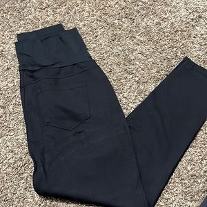 Black skinny maternity leggings